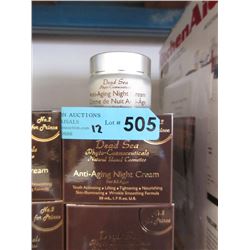 12 Jars of Dead Sea Anti-Aging Night Cream