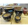Image 1 : 2 New 4 Piece Sets of Ceramic Plant Pots