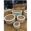 Image 1 : 2 New 4 Piece Sets of Ceramic Plant Pots