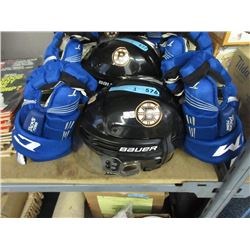 Bauer Hockey Helmet with CCM Gloves - Like New