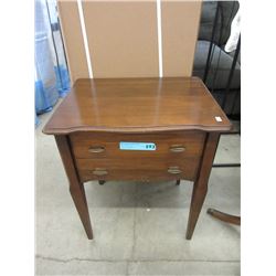 Vintage Wood Cutlery Chest on Legs