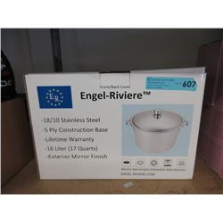 New 16 L Stainless Steel Lidded Pot