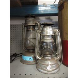 2 Vintage Oil Lamps