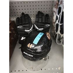 Bauer Hockey Helmet with CCM Gloves - Like New