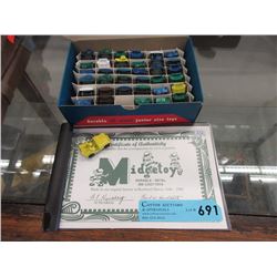 1950s Midge Toy Box of 36 Die cast Cars