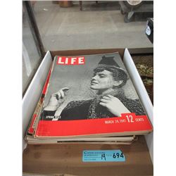 Approximately 20 Vintage Life Magazines