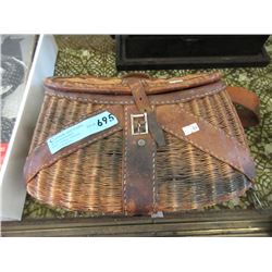 Antique Leather Bound Fishing Crewel