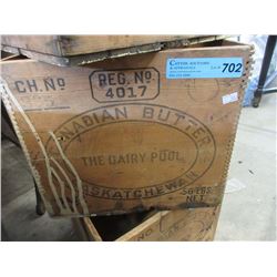 Canadian Wood Butter Crate - Saskatchewan