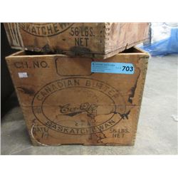 Canadian Wood Butter Crate - Saskatchewan