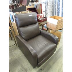 New Brown Leather Manual Recliner