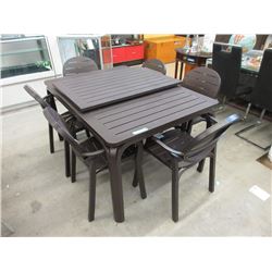 New Nardi Palma Patio Table with 6 Chairs & Leaf