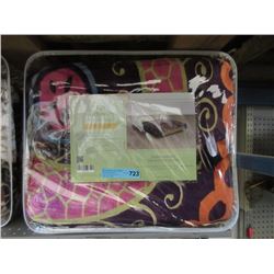 New Queen Size Multi Coloured Sherpa Blanket