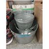 Image 1 : 10 Assorted Galvanized Tubs & Buckets