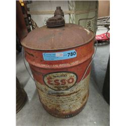 Vintage 5 Gallon Esso Gas Can