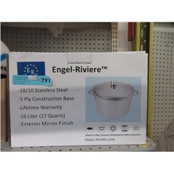 New 16 L Stainless Steel Lidded Pot