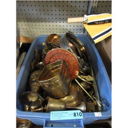 Tote of Vintage Metal Goods