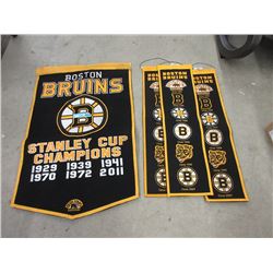4 Boston Bruins Felt Wall Hangings
