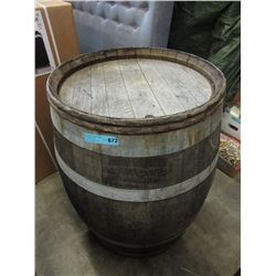 Large Wood Barrel