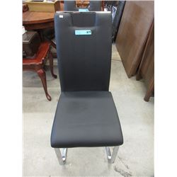 Contemporary Dining Chair with Chromed Legs