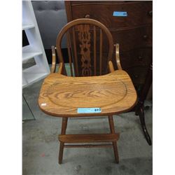 Oak High Chair