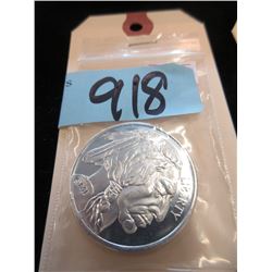 One Troy Ounce .999 Fine Silver Liberty Round