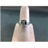 Image 1 : Green Amethyst & Diamond Solitaire Ring