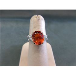 Large Azotic Mystic Topaz & Diamond Ring