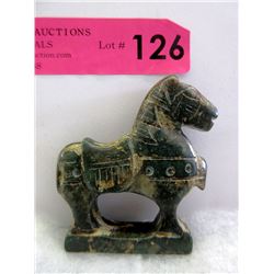 Genuine Jade Horse Statue  - 3" x 3"