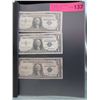 Image 1 : 3 Old American $1 Silver Certificates
