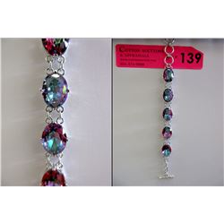 Mystic Topaz Toggle Style Bracelet