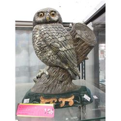 Large Cast Metal Owl Door Stop