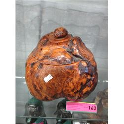 Lidded Container Carved From a Tree Root