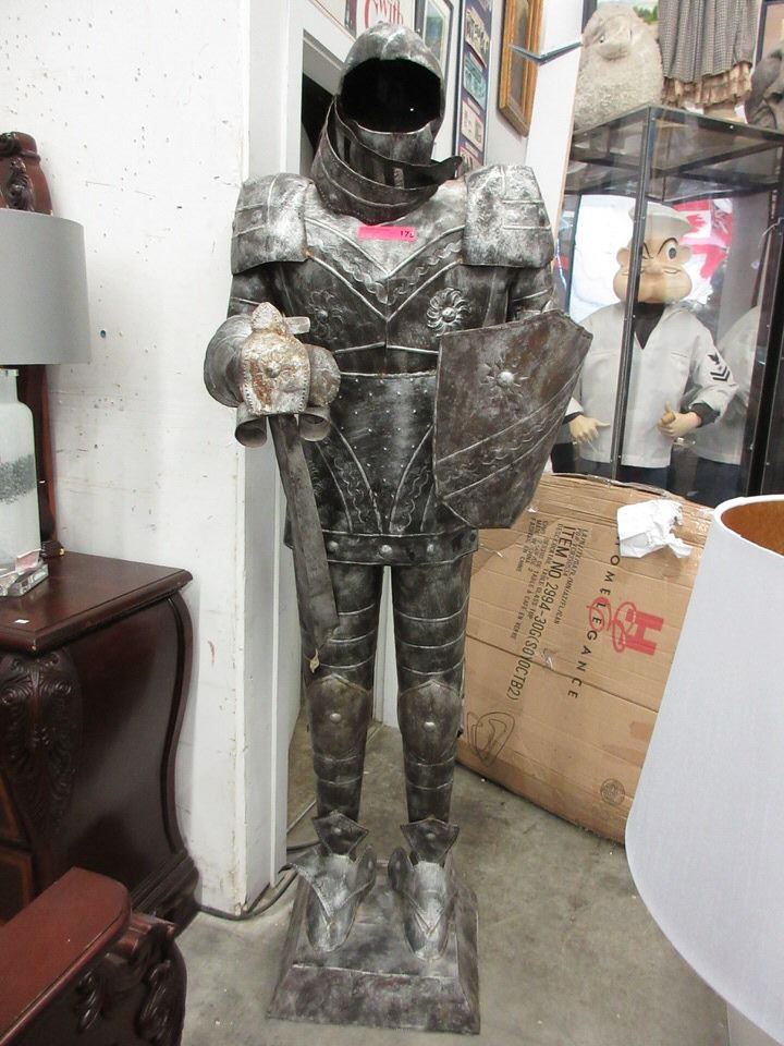 61/2" Foot Tall Metal Knight Statue