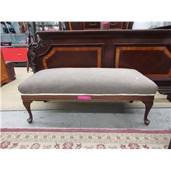 Vintage Velvet Upholstered Bench