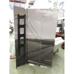 Room Divider with City Scene