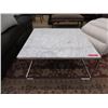 Image 1 : Marble Top Coffee Table on Metal Base