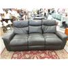 Image 1 : Double Manual Reclining Grey Leather Like Sofa
