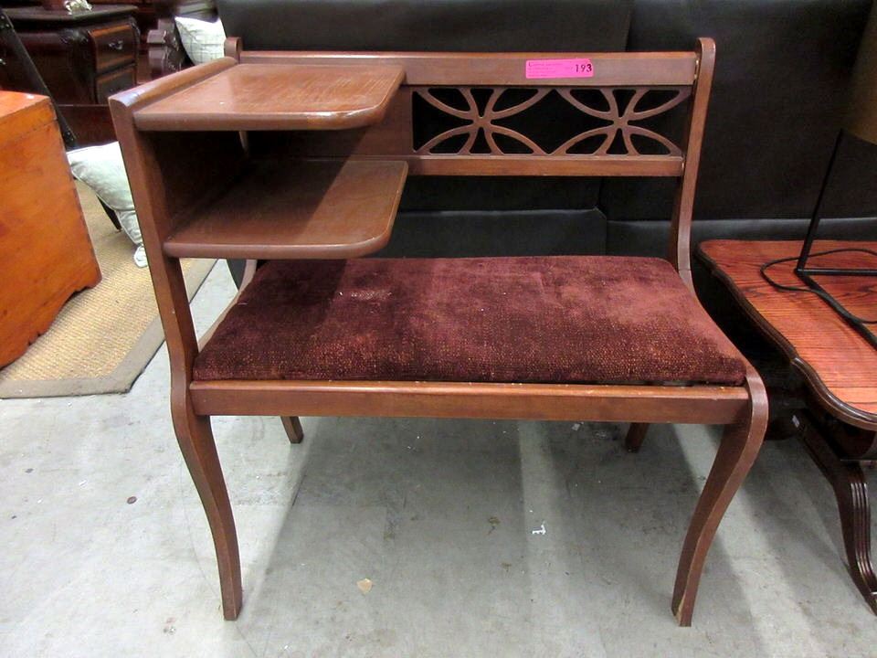 Vintage Telephone Bench For Sale Vintage Wood Telephone Bench