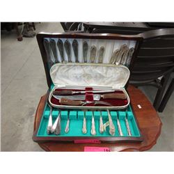 Vintage Carving Set & Silver Plate