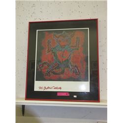 Limited Edition Lithograph "Red Buffalo Dancing"