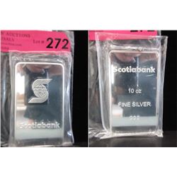 10 Oz. Scotiabank .999 Silver Bar