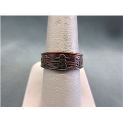 First Nations Copper Inuksuk Carved Ring