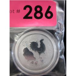 1/2 Oz. Yr. of the Rooster .999 Silver Coin