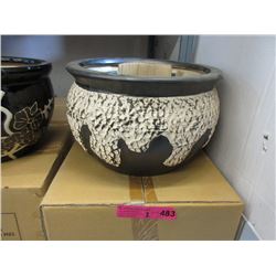 2 New 3 Piece Sets of Ceramic Plant Pots