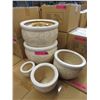 Image 1 : 2 New 4 Piece Cream & White Plant Pot Sets