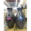 Image 1 : Pair of New Oversize Black & Grey Vases