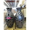 Image 1 : Pair of New Oversize Black & Grey Vases