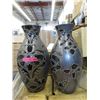 Image 1 : Pair of New Oversize Black & Grey Vases