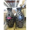Image 1 : Pair of New Oversize Black & Grey Vases