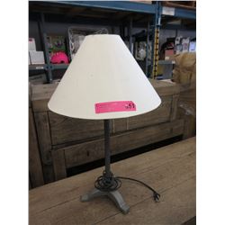 Cast Metal Table Lamp with Shade